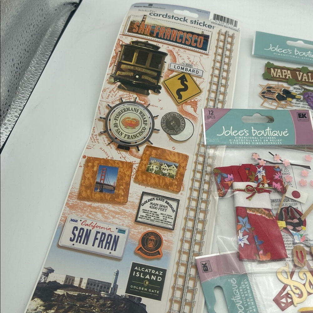 San Francisco Scrapbooking Supplies Embellishments Stickers Titles Travel New - Picture 4 of 6
